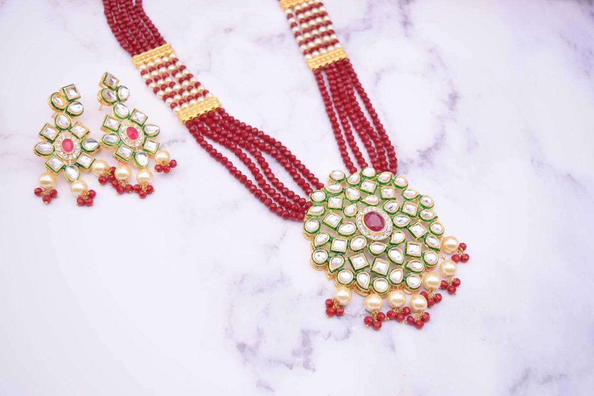 Purvi Long Necklace Set - Choodiyan