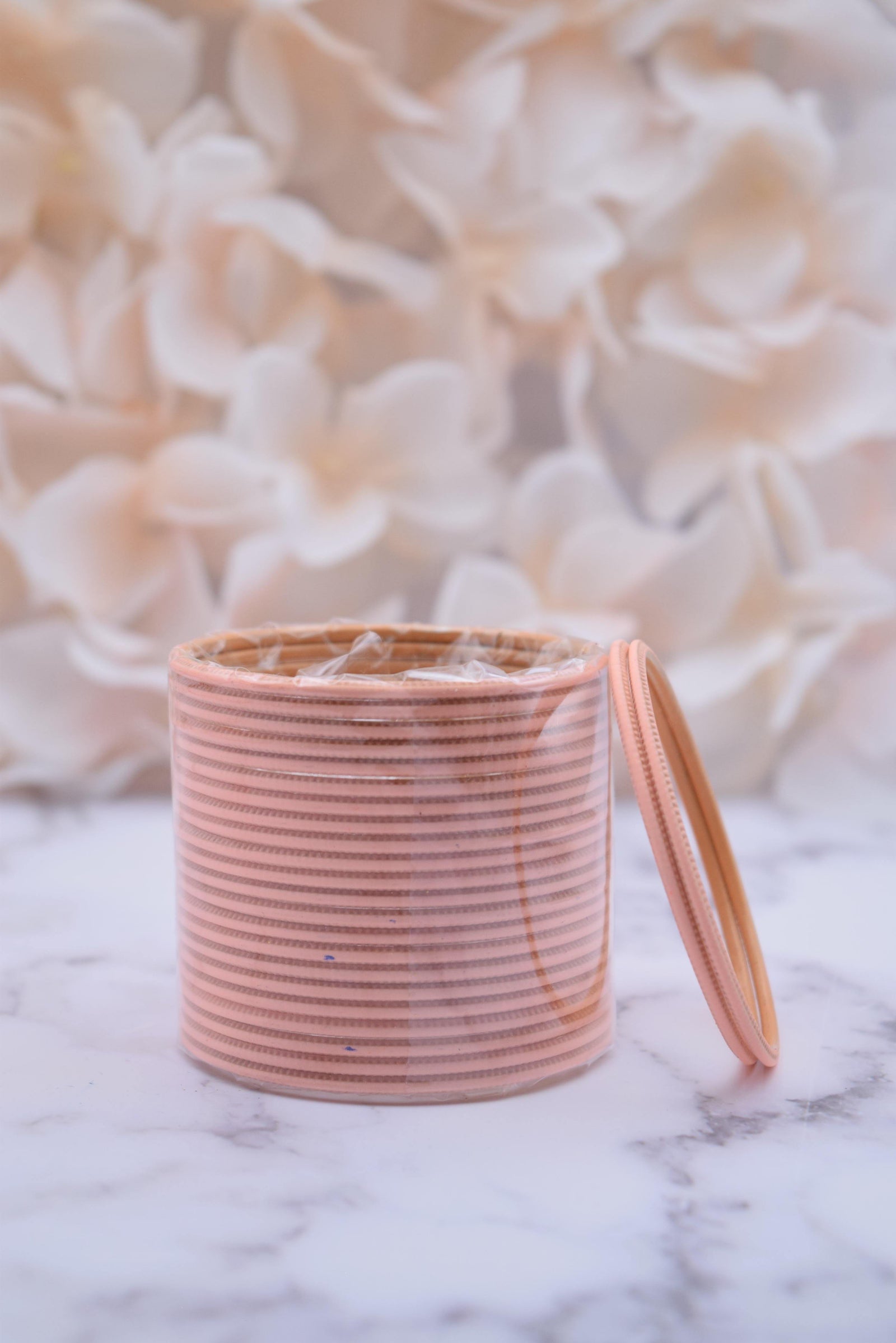 Peach Bangle Stack - Choodiyan