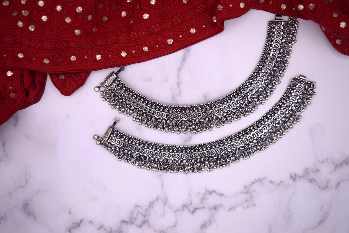 Silver anklet