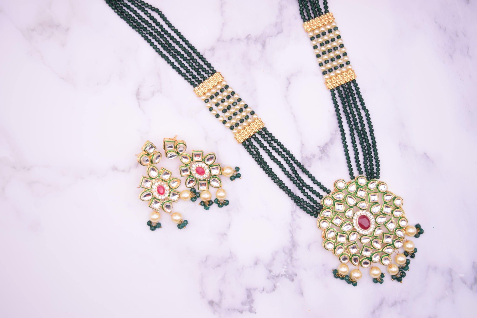 Purvi Long Necklace Set - Choodiyan