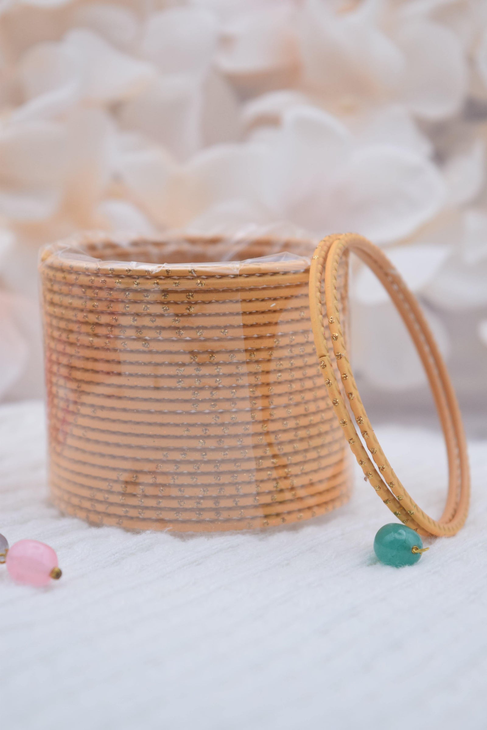 Beige Bangle Stack - Choodiyan