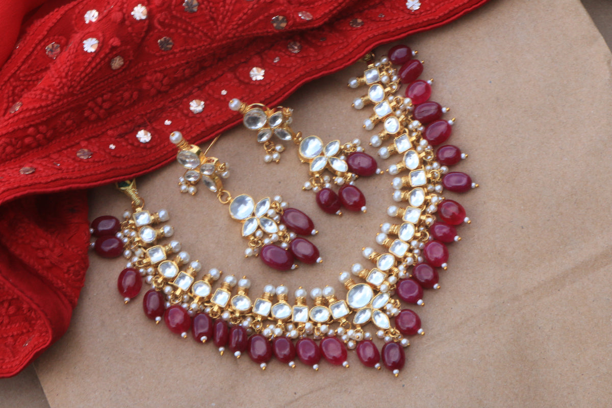 Ananya - Ahemdabadi Kundan Necklace Set